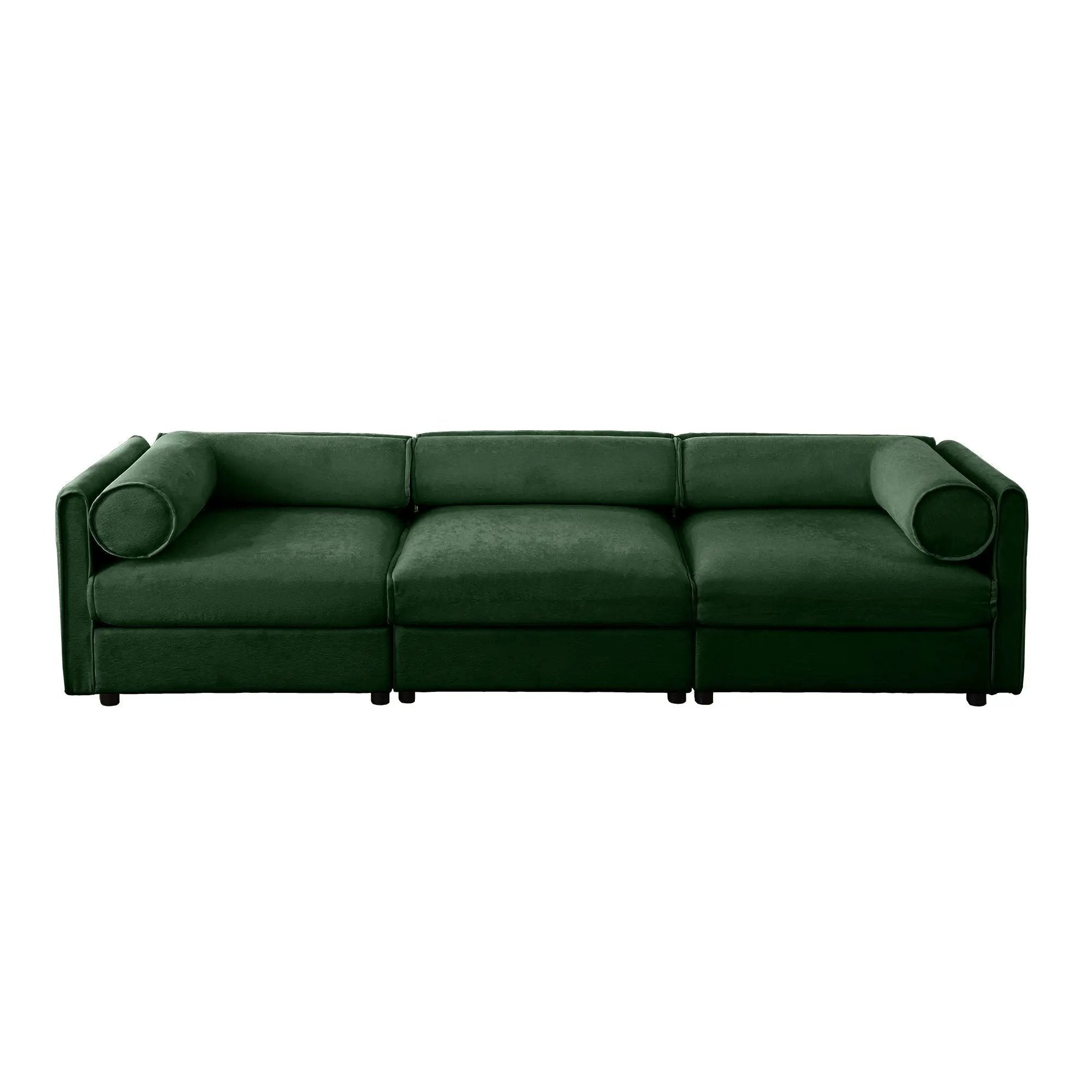 Stylish Sofa With Storage Seat And Cylindrical Backrest by Unique Piece Furniture