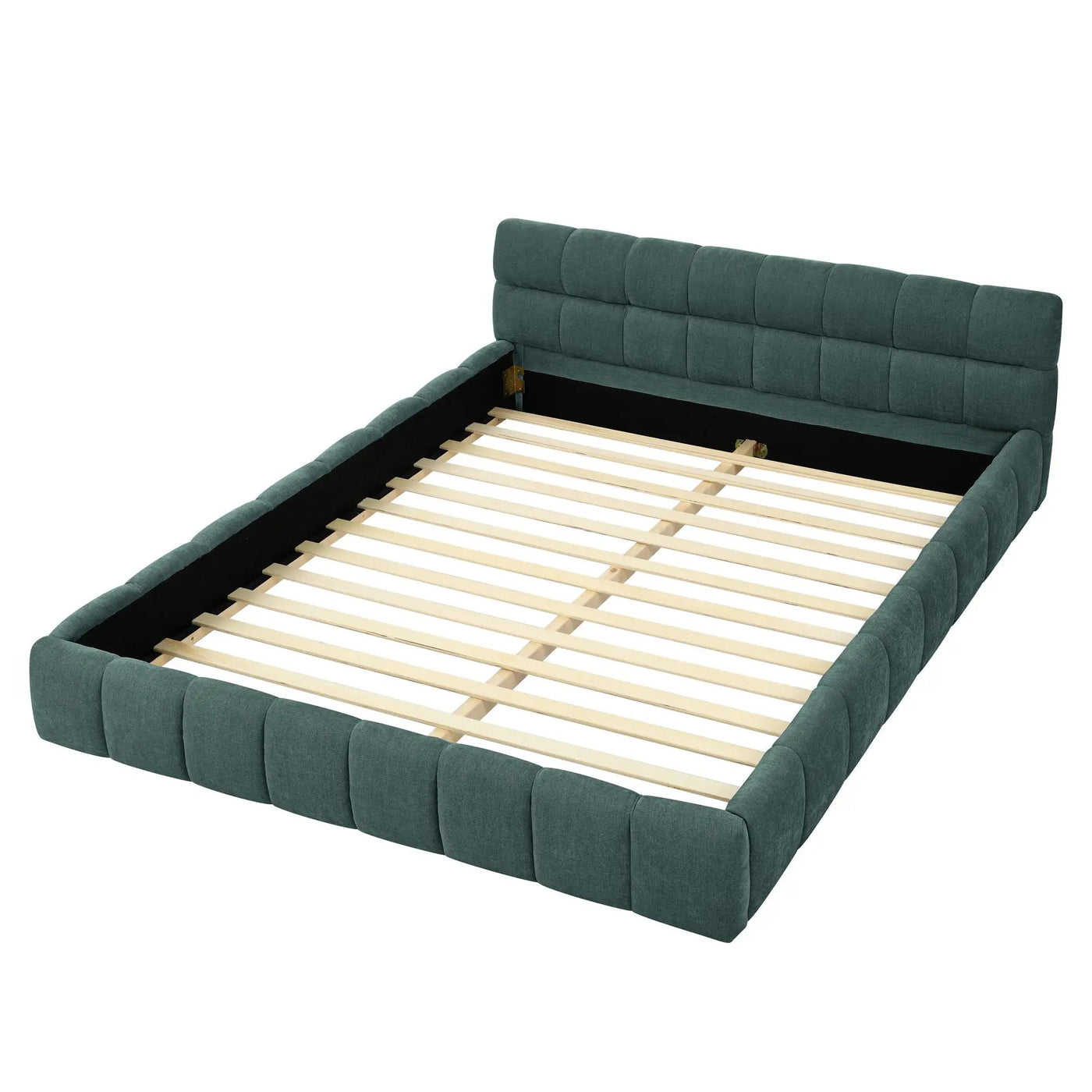 Modern Platform Bed Frame With Thick Fabric by Unique Piece Furniture
