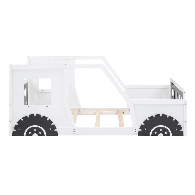 Classic Car Shaped Platform Bed With Wheels