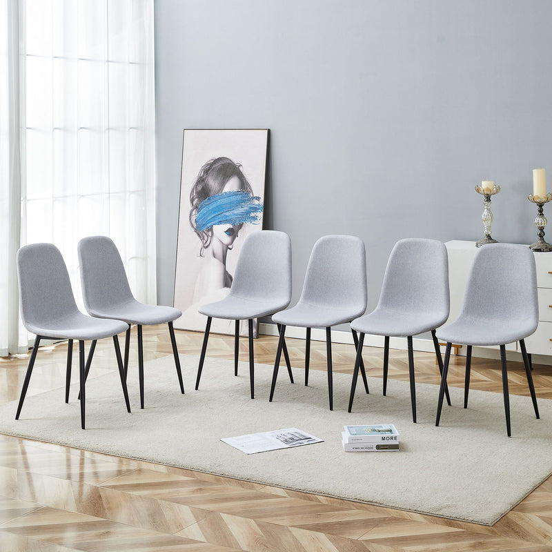 Modern Medieval Style Cushioned Side Chairs Set With Metal Legs For Kitchens by HouseOfZazla