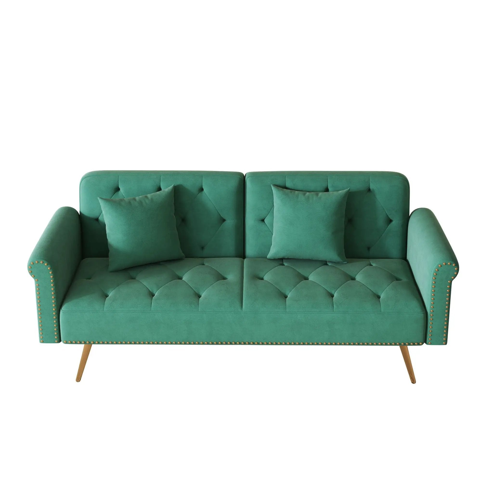 Luxurious Sofa Bed With Nail Head Trim And Matching Pillow by Unique Piece Furniture