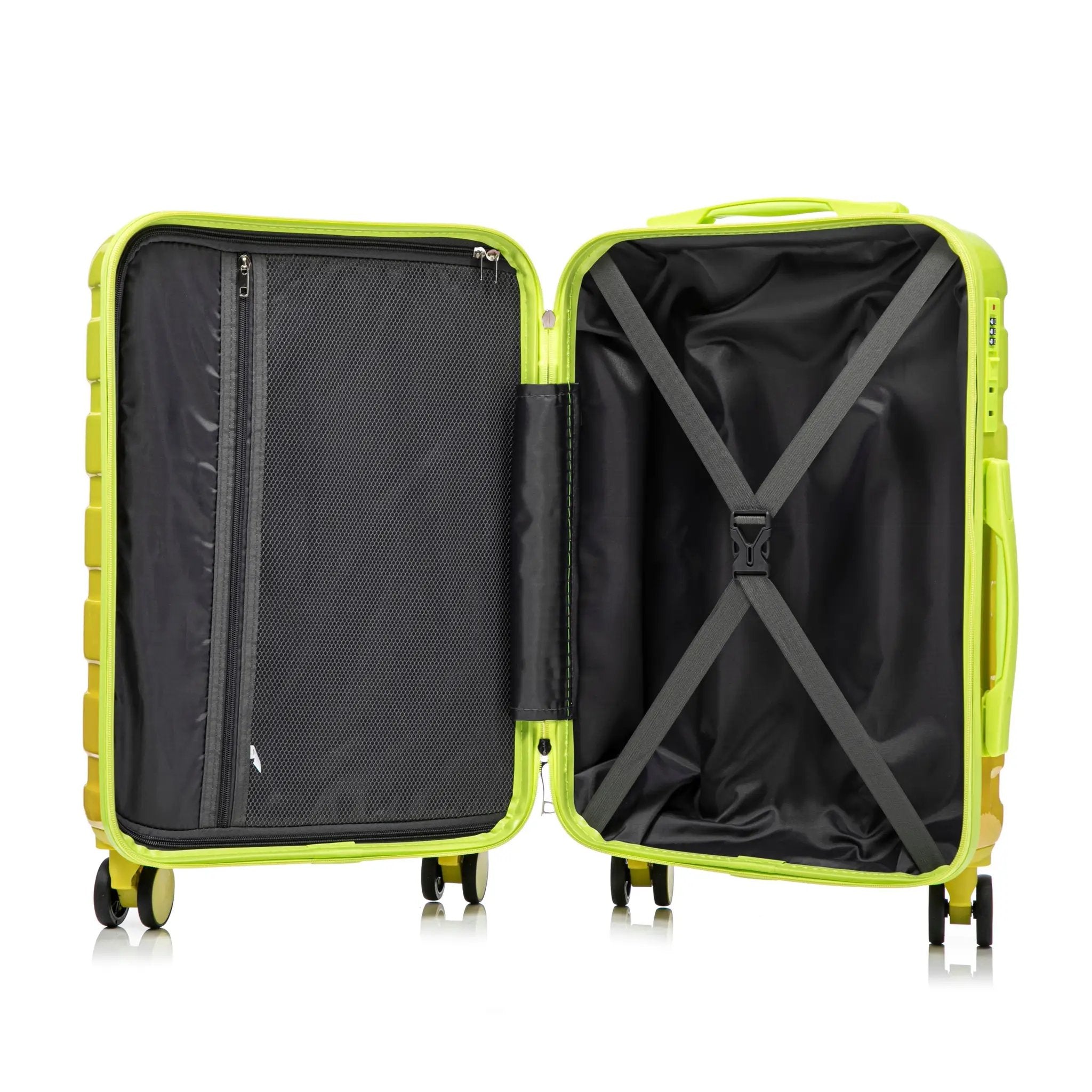 14'/20' 2-Piece PC Spinner Wheel Luggage Set with Gradient Color and Lock by HouseOfZazla