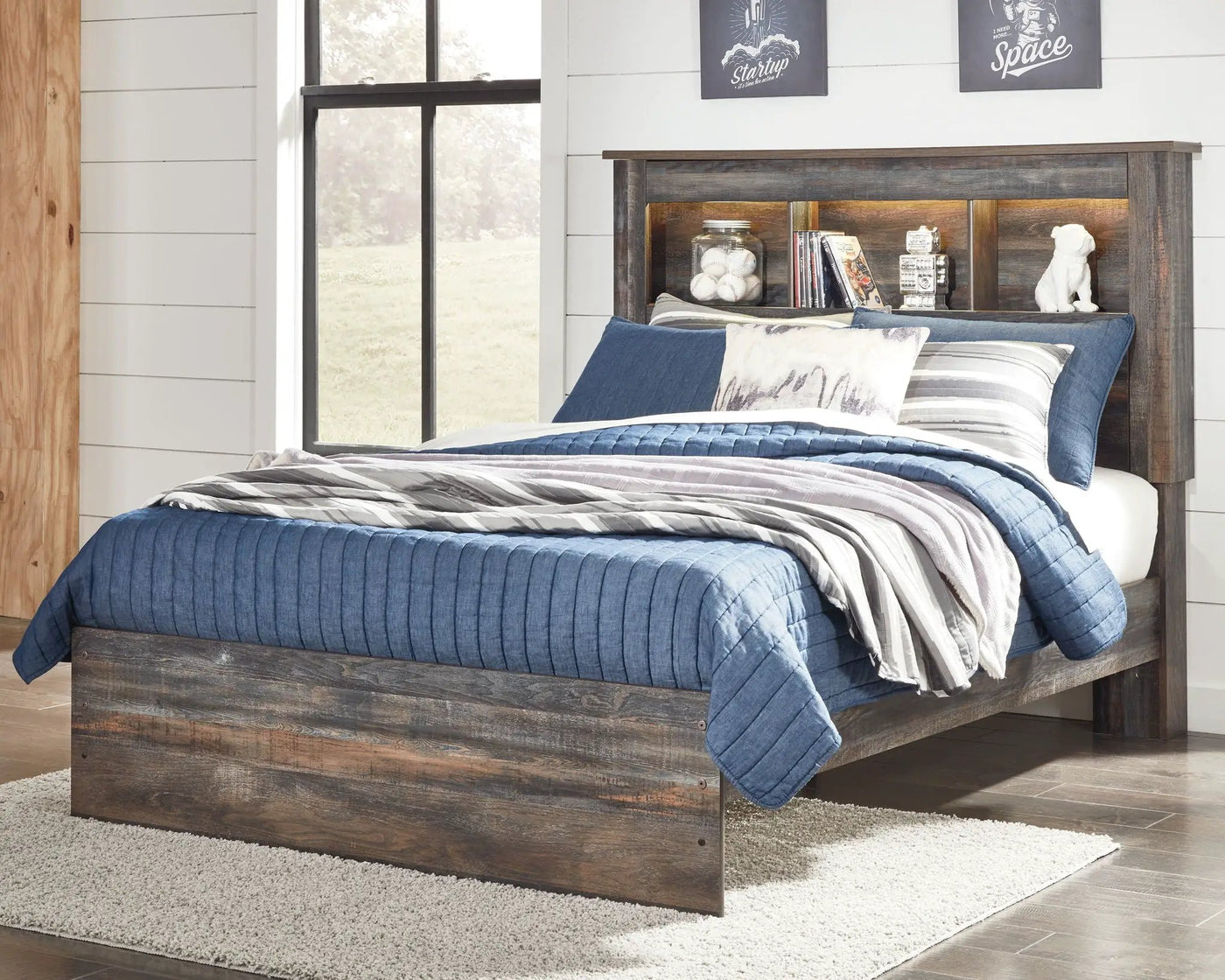 Drystan - Panel Bookcase Bed by Unique Piece Furniture