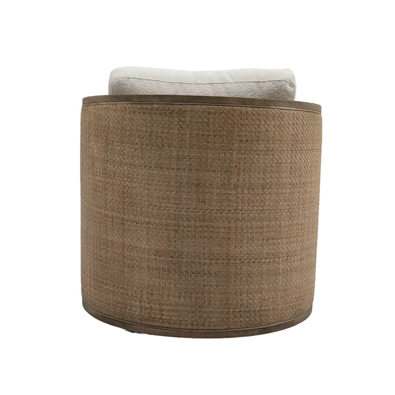 Barrel, Comfy Round Accent Sofa Chair With 360 Degree Swivel, Leisure Arm by HouseOfZazla