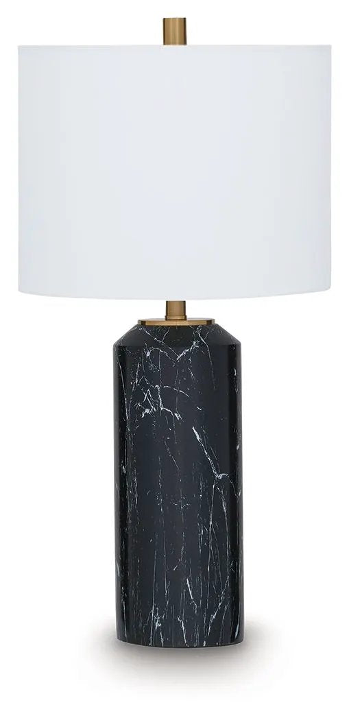 Hanzila - Poly Table Lamp - Black / Gold Finish by Unique Piece Furniture