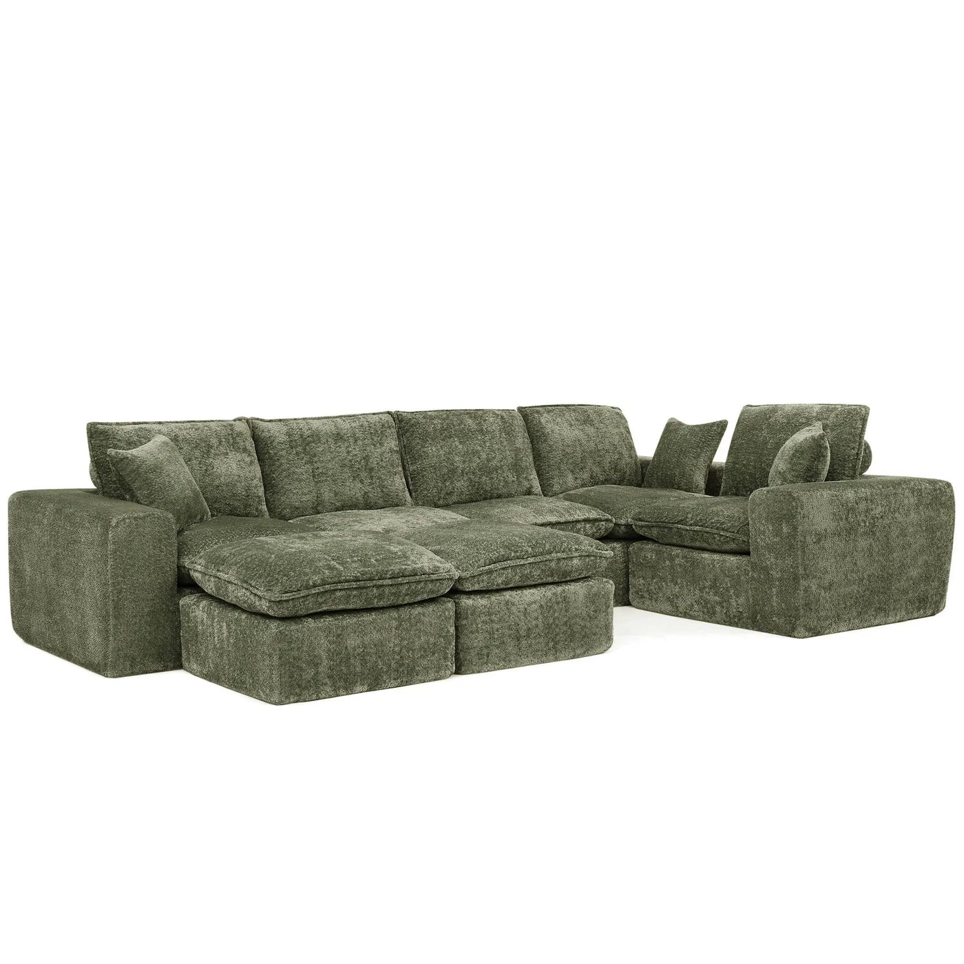 Sectional Sofa With Moveable Ottoman by Unique Piece Furniture