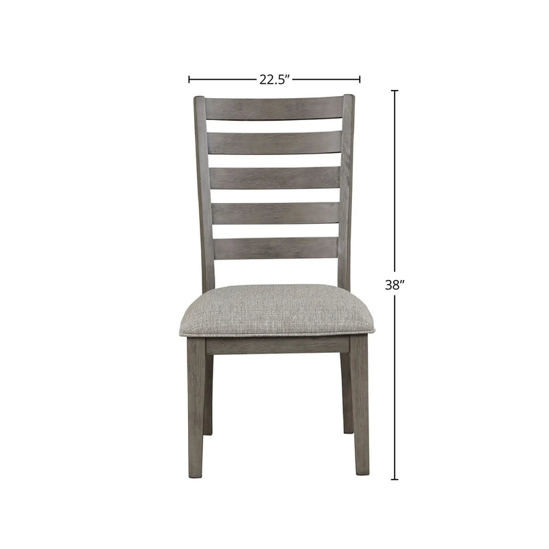 Side Dining Chair With Ladder Back (Set of 2) - Gray by Unique Piece Furniture