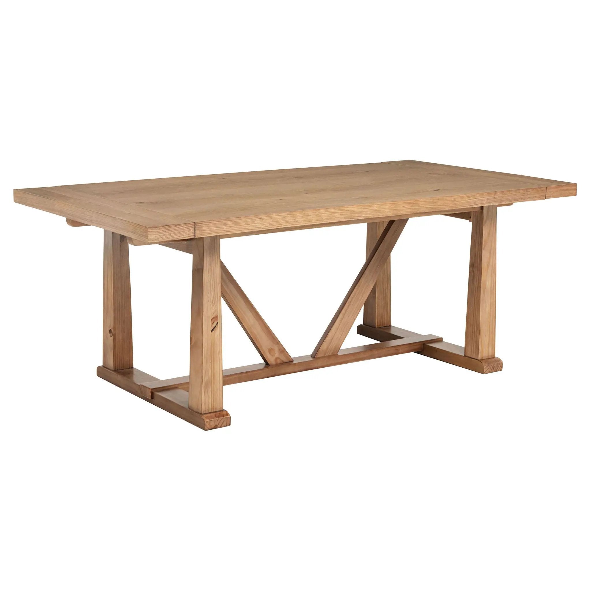 Middleton 106-inch Extension Leaf Dining Table Natural Brown by Unique Piece Furniture