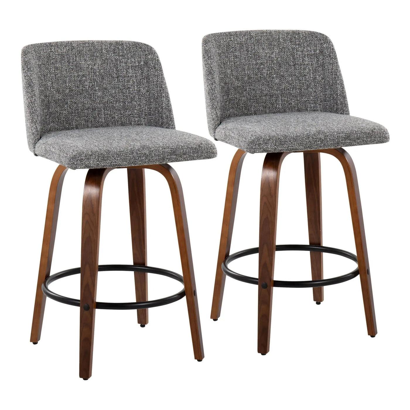 Toriano - Mid Century Modern, Counter Stool (Set of 2) by HouseOfZazla