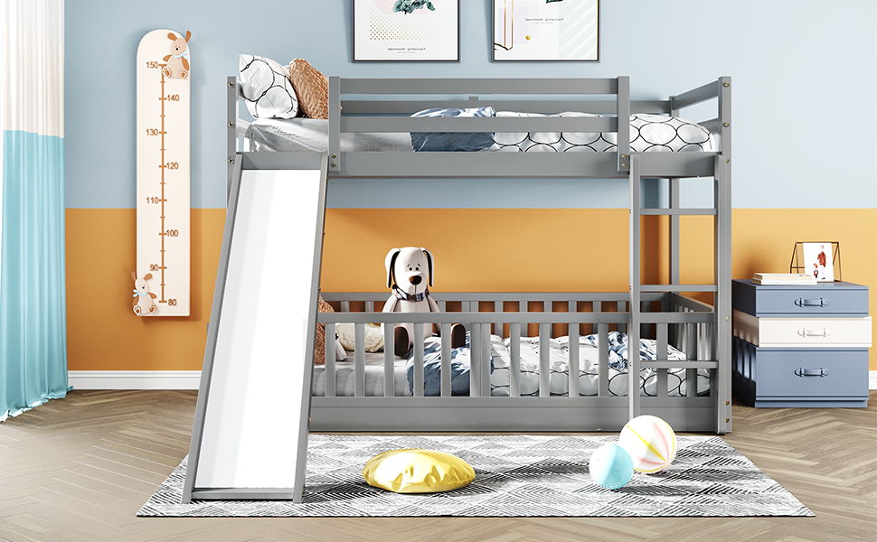 Functional Bunk Bed & Convertible Ladder And Slide by HouseOfZazla