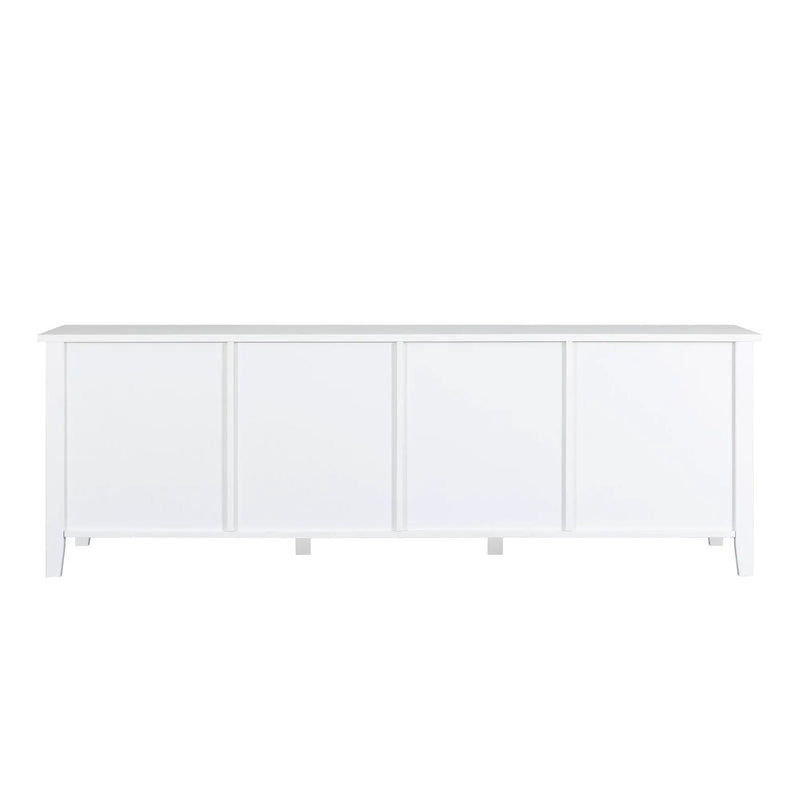 StylishTVcabinet Entertainment CenterTV Stand, TVconsoletable, Media Console, Solidwood Frame, Changhong Glass Door, Metal Handle by HouseOfZazla