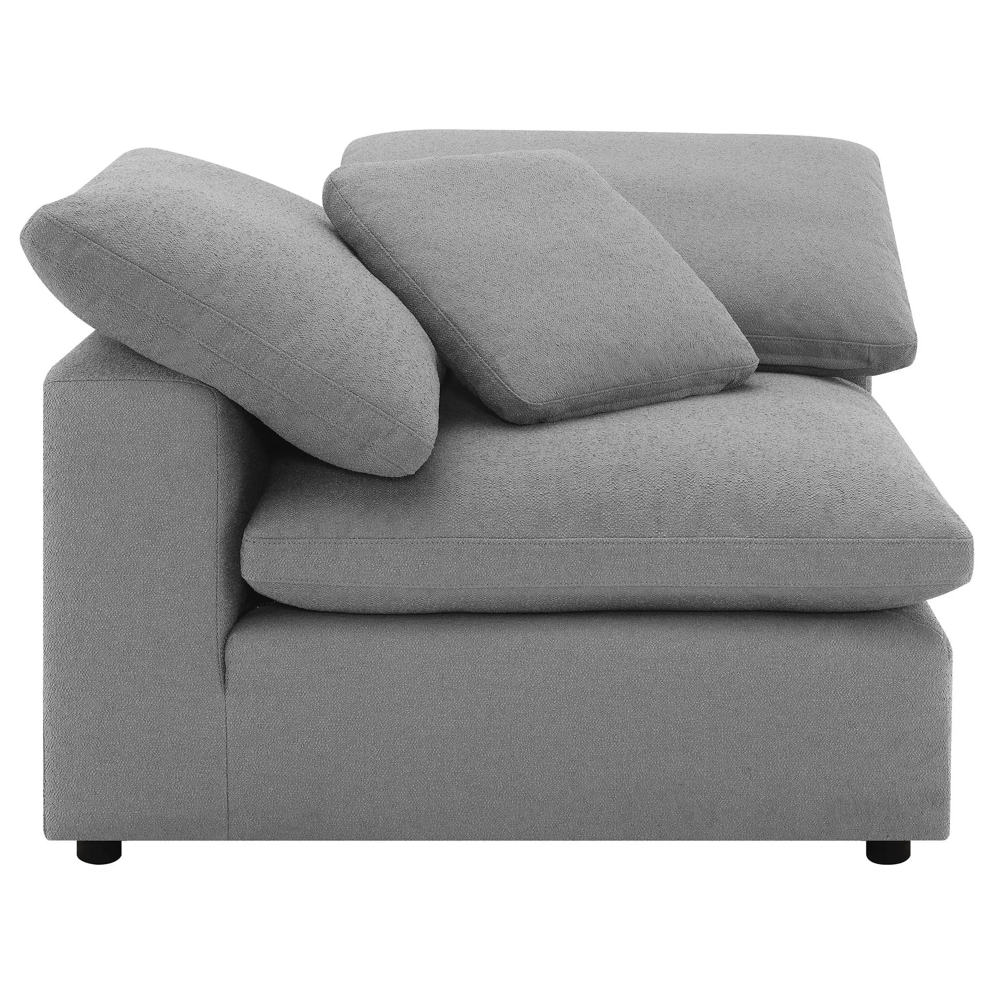 Raleigh 5-piece Boucle Upholstered Modular Sectional Grey by Unique Piece Furniture