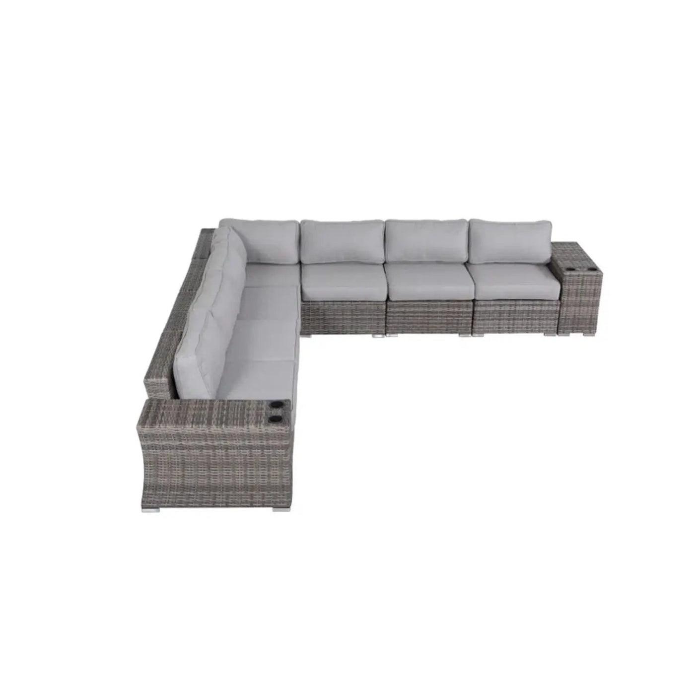 Rattan Sectional Sofa Set With Cushions by Unique Piece Furniture