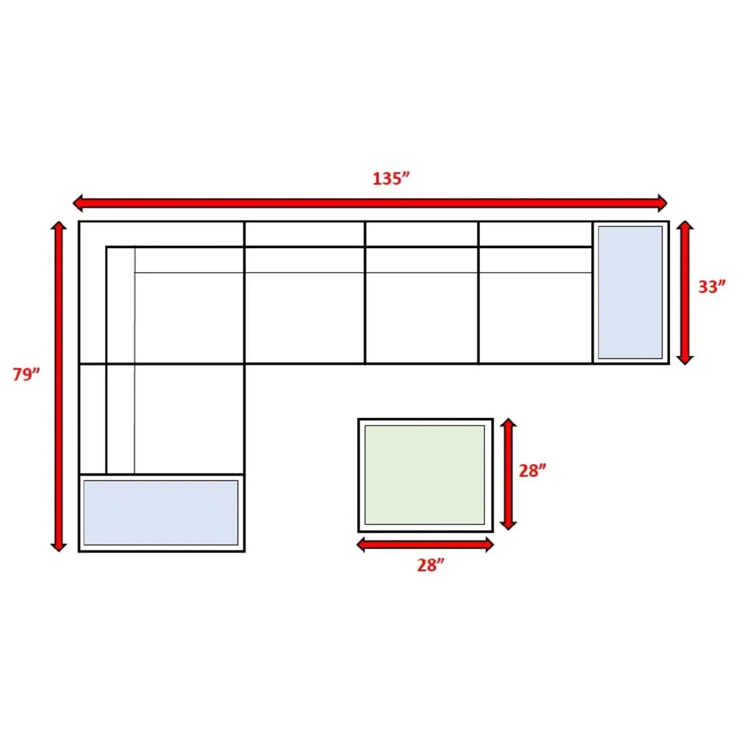 Wicker Sectional Seating Group With Cushions by Unique Piece Furniture