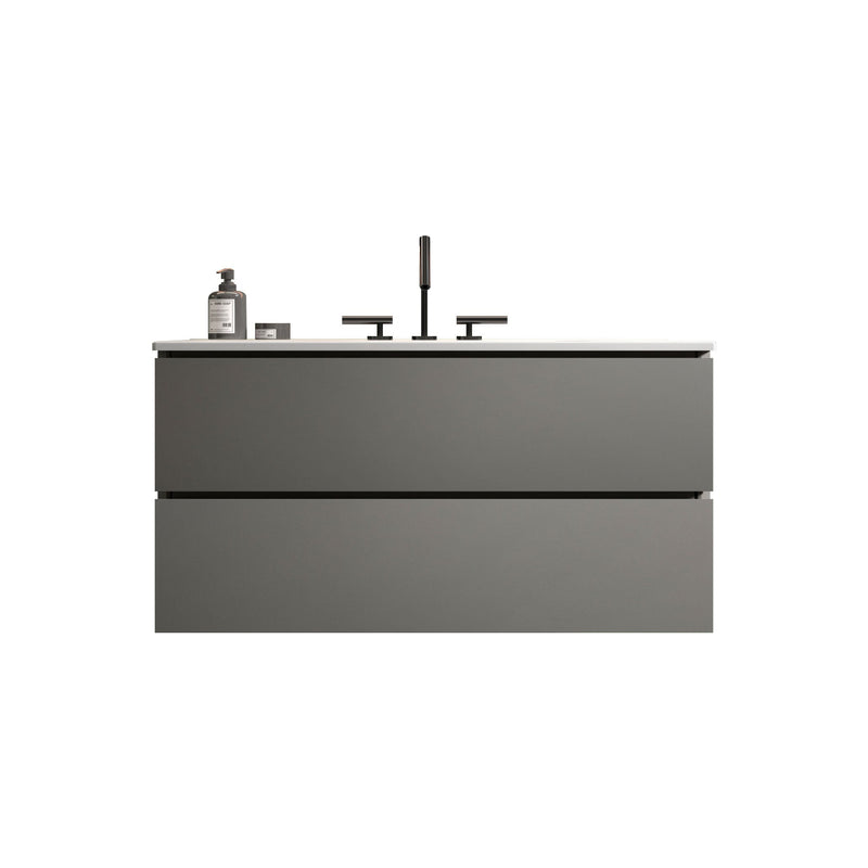 TIA 36" Wall Mount Space Gray Bathroom Vanity by HouseOfZazla
