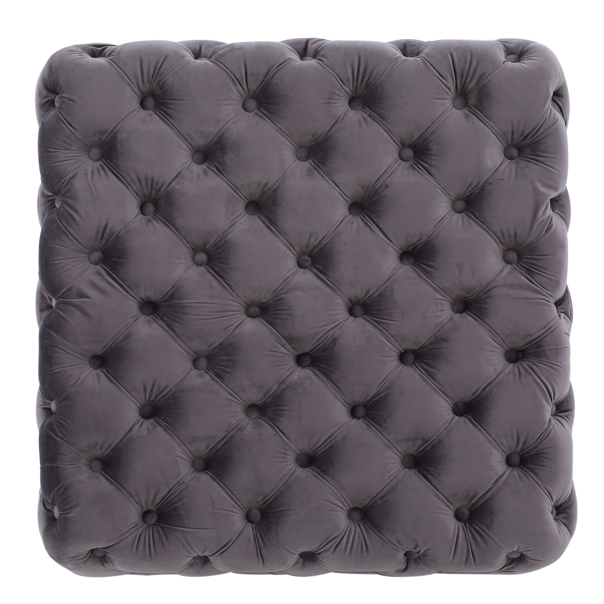 Modern Glam Ottoman with Upholstery and Button Tufted Design by HouseOfZazla