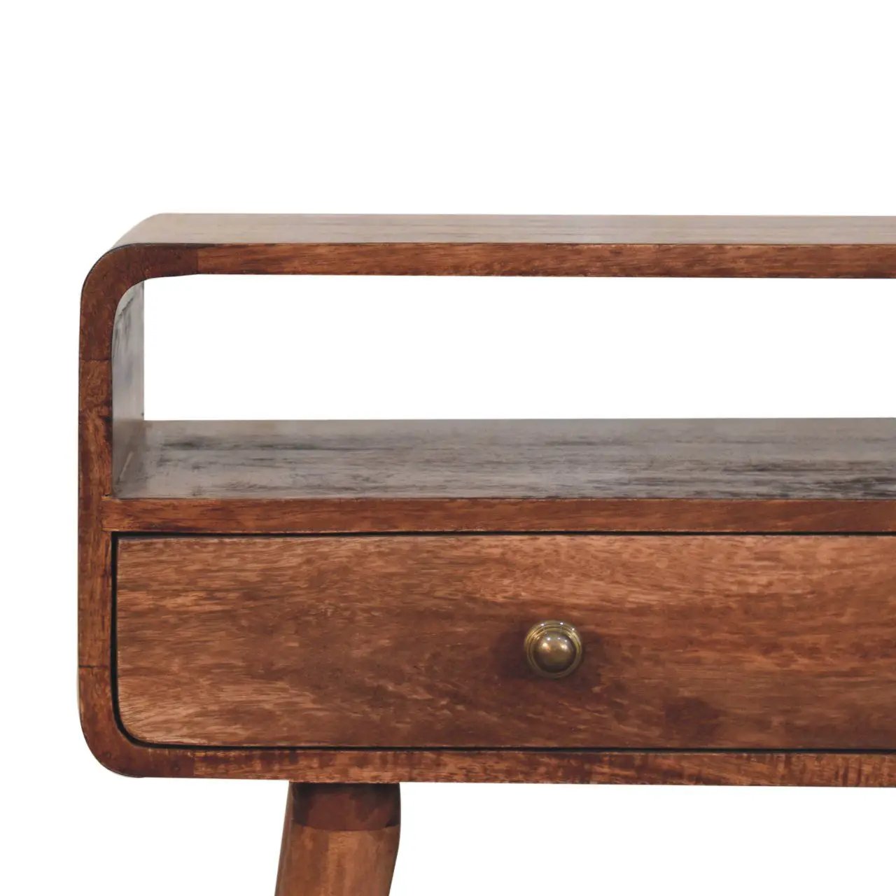 Solid Wood Curved Console Table by Unique Piece Furniture