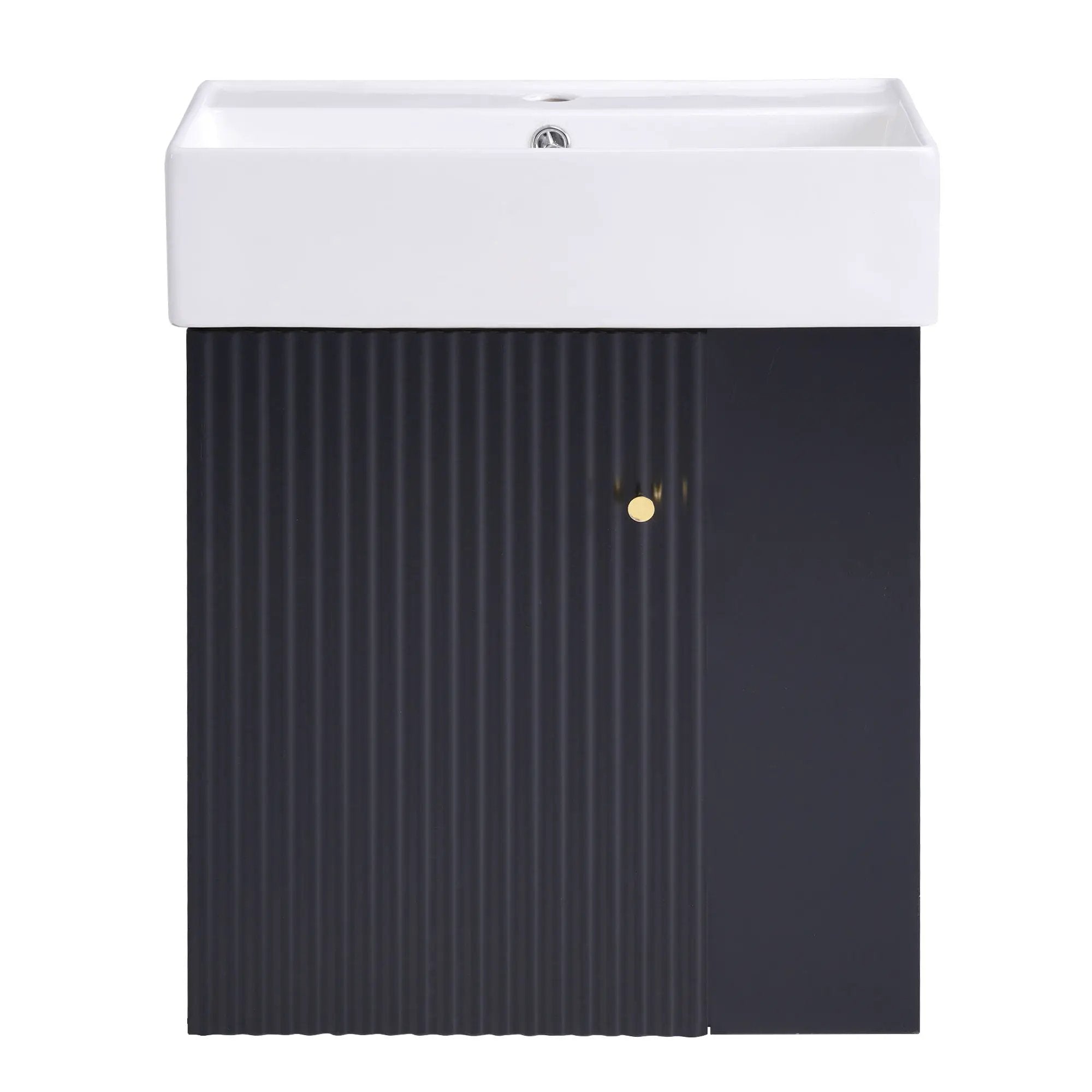 Modern Floating Bathroom Vanity With Ceramic Basin Perfect For Small Bathrooms by HouseOfZazla