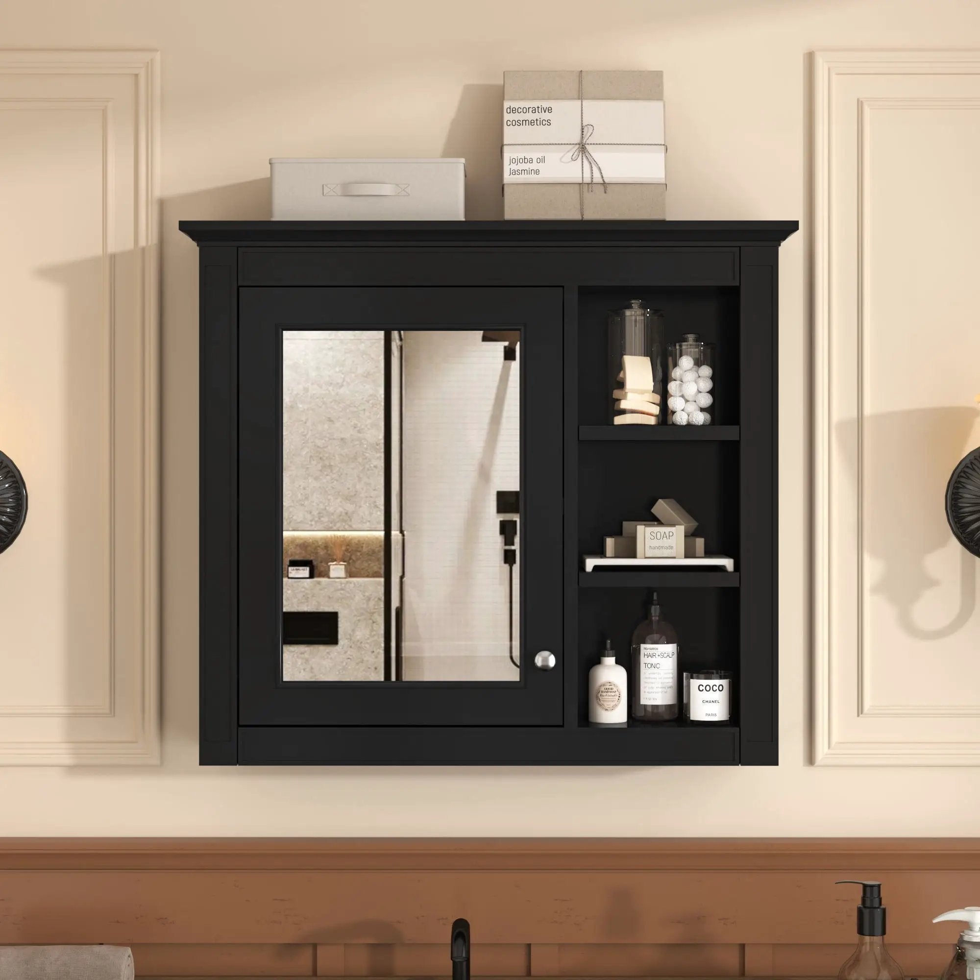 Modern Wall-Mounted Medicine Cabinet With Mirror by Unique Piece Furniture