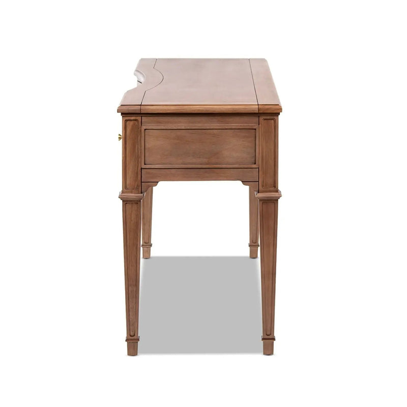 Dauphin - 3 Drawer Executive Desk - Brown by HouseOfZazla