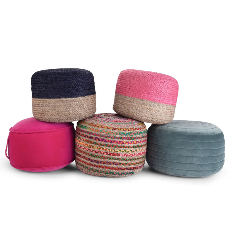Lydia - Handcrafted Round Pouf by Unique Piece Furniture