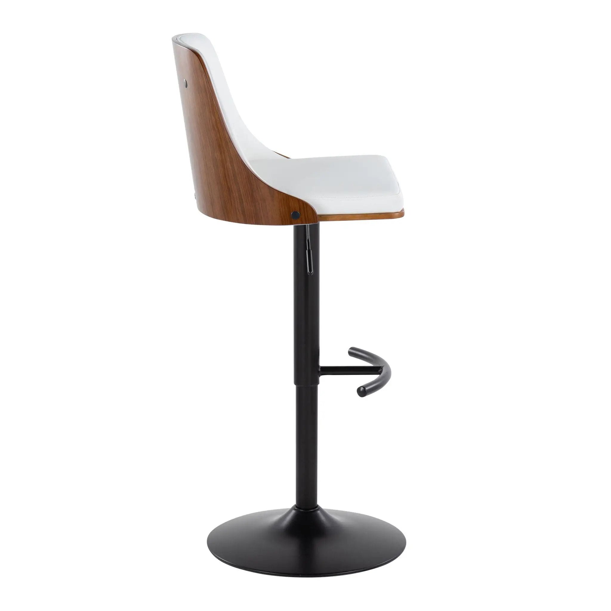 Gianna - Mid Century Modern Adjustable Barstool, Swivel With Rounded T Footrest (Set of 2) by Unique Piece Furniture