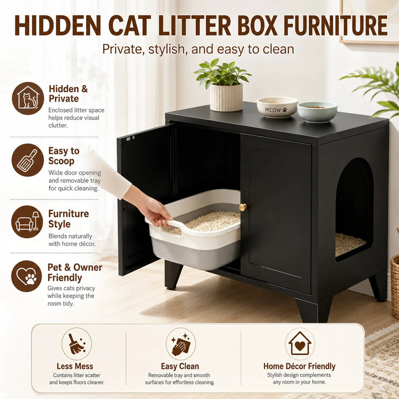 Metal Cat Litter Box Enclosure by HouseOfZazla