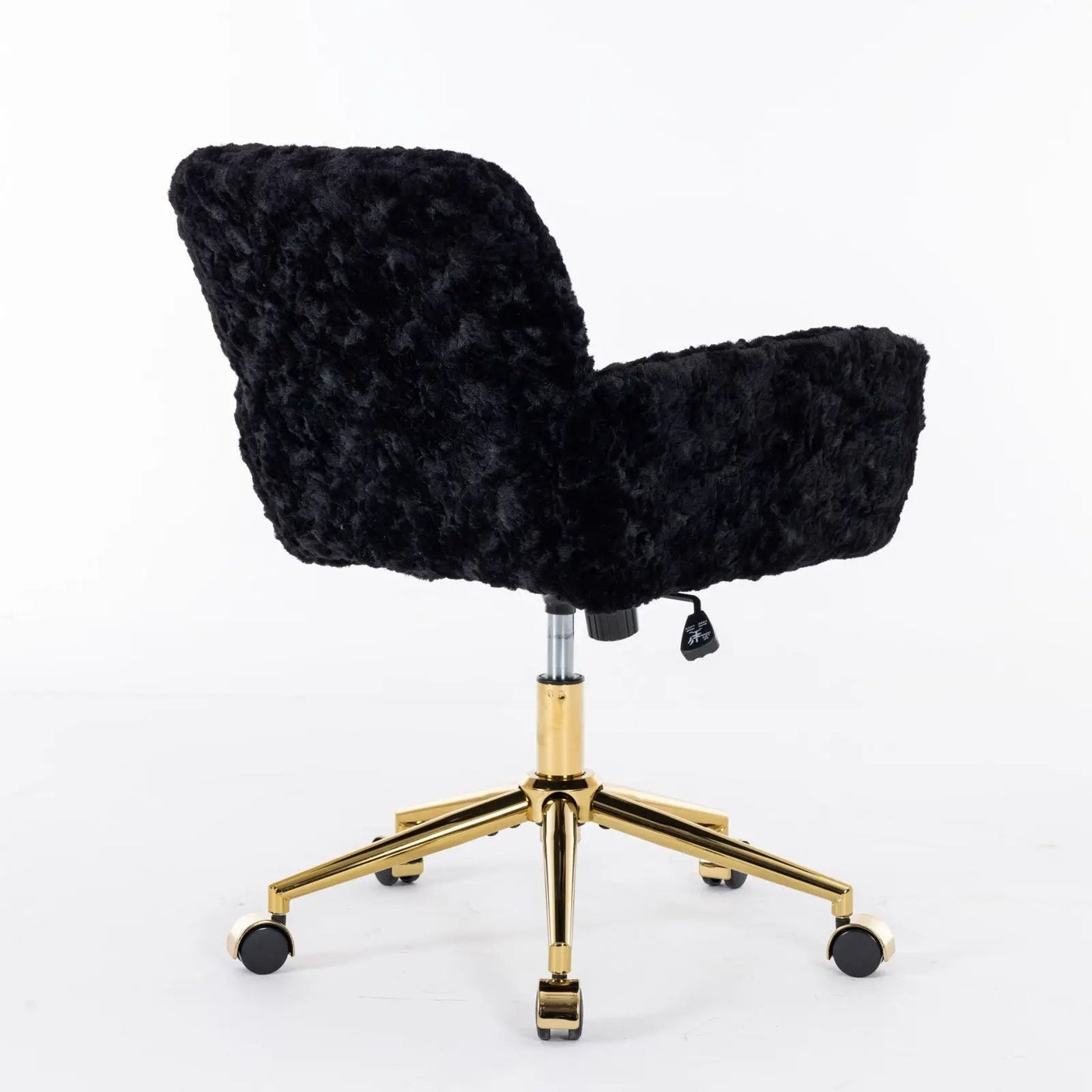 Office Chair, Artificial Rabbit Hair Home Office Chair With Metal Base, Adjustable Desk Chair Swivel Office Chair, Vanity Chair by HouseOfZazla