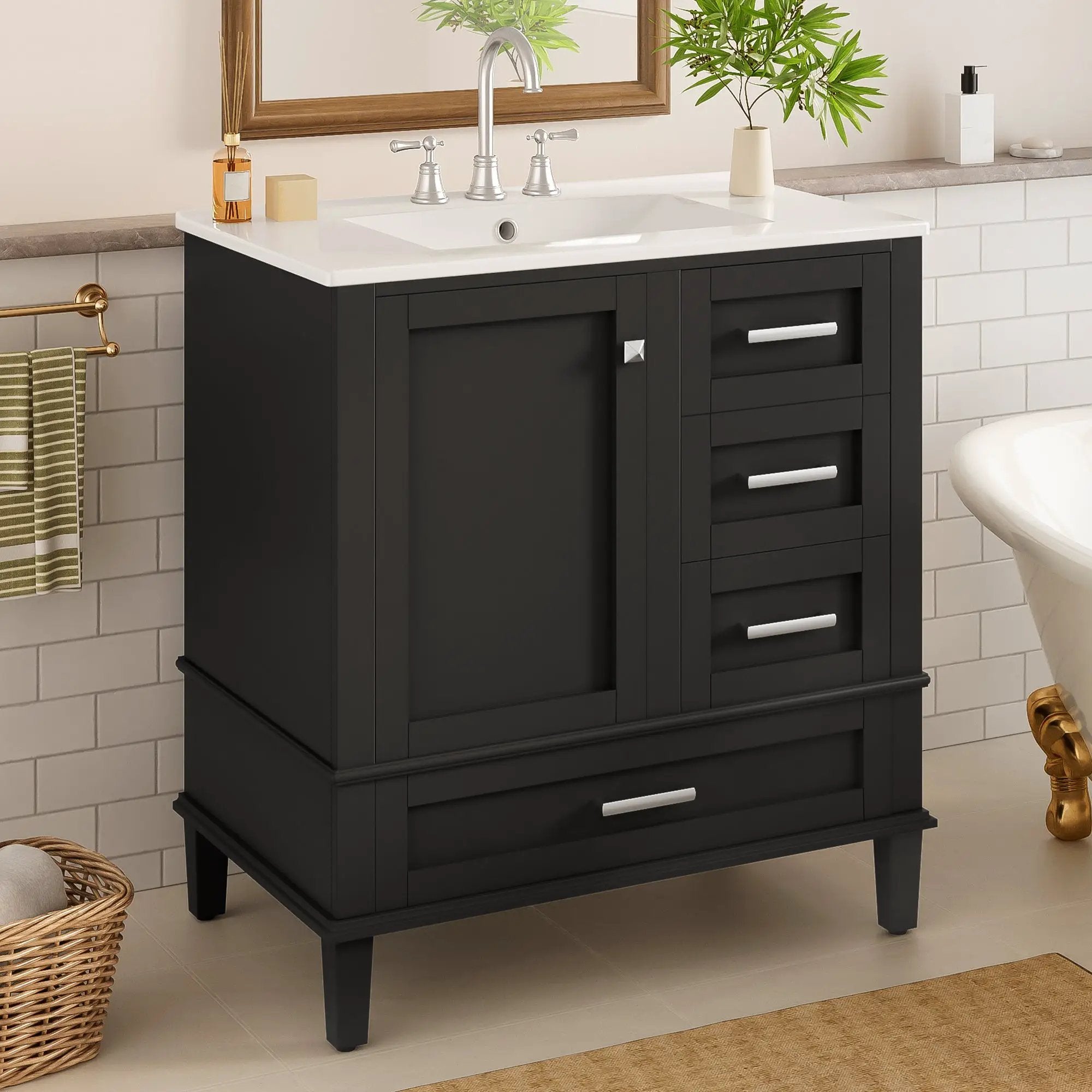 30" Bathroom Vanity with Sink Combo Set by HouseOfZazla
