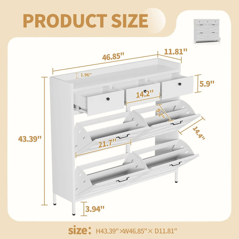 Shoe Cabinet With Flip Drawers by HouseOfZazla