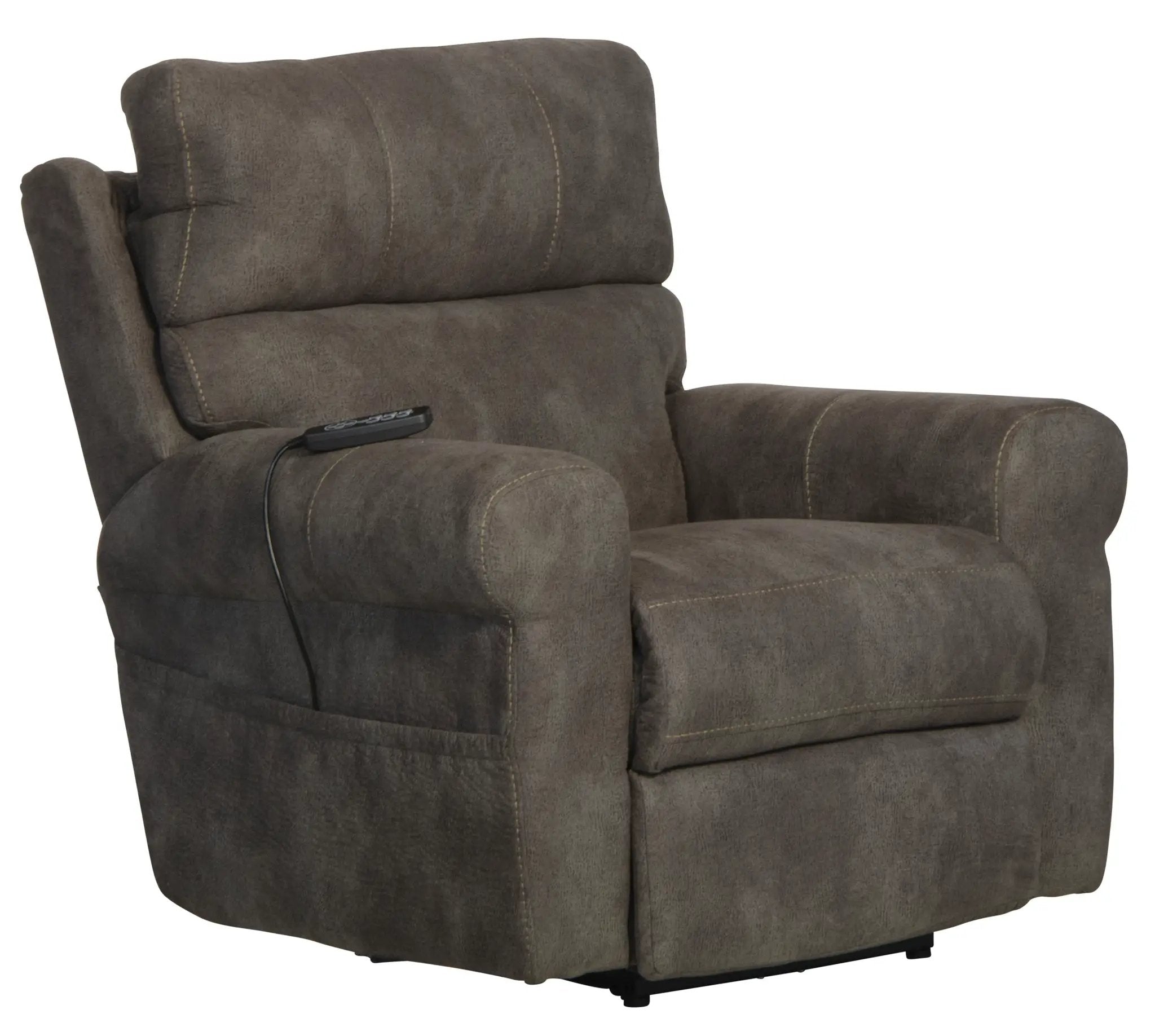 Tranquility - Power Headrest Power Lay Flat Reclining With CR3 Heat / Massage / Lumbar - Pewter by Unique Piece Furniture