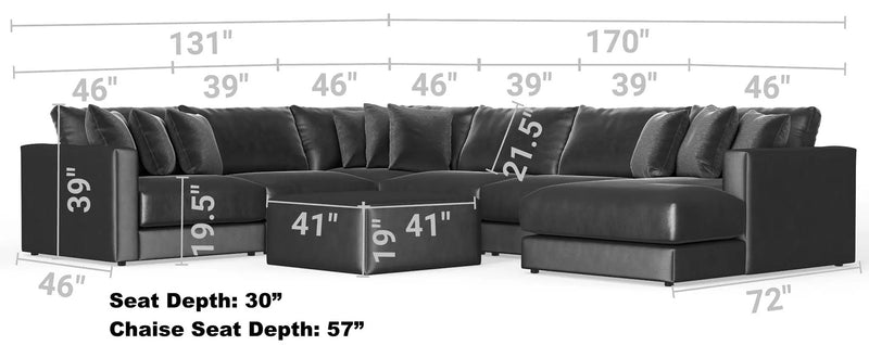 Remington - Modular Sofa And Cocktail Ottoman by Unique Piece Furniture