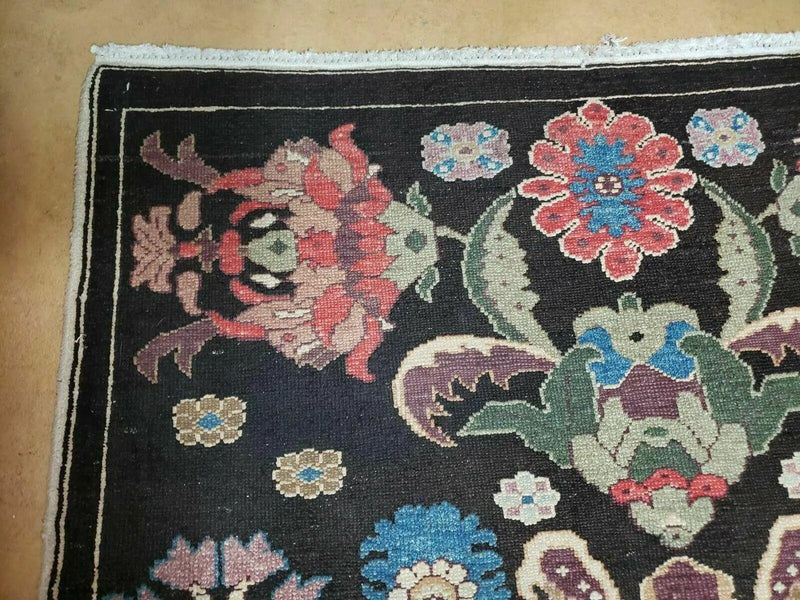 4' 5" X 16' 1" Antique Karabagh Caucasian Rug Handmade Wool Carpet Organic Dye by Jewel Rugs
