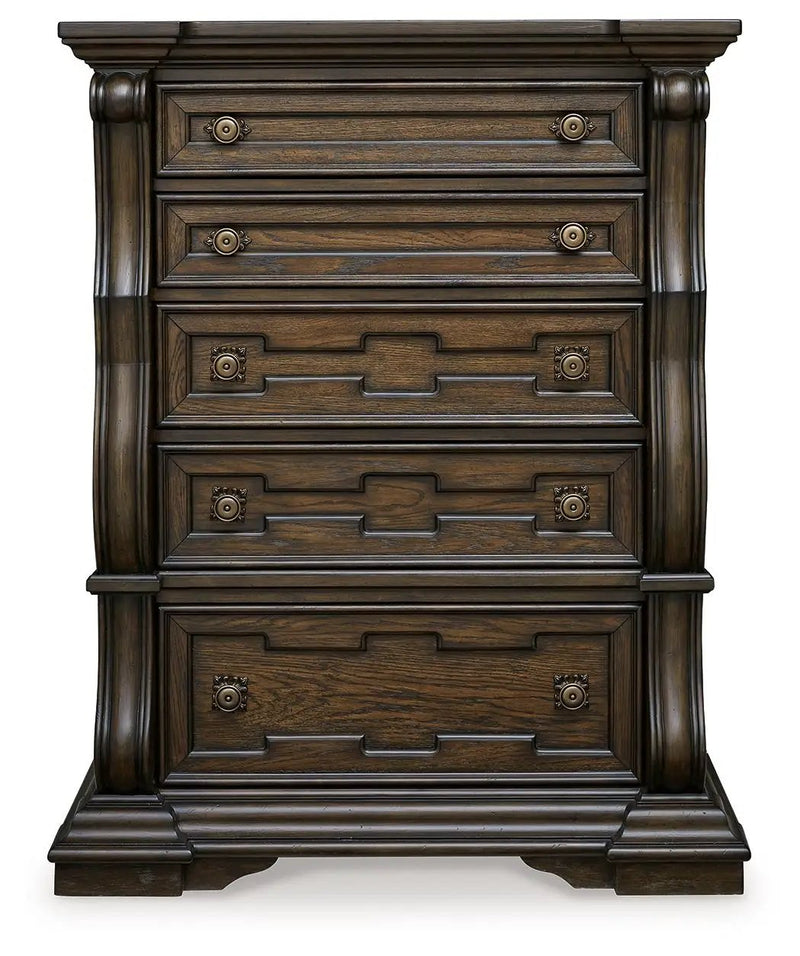 Maylee - Five Drawer Chest - Dark Brown by Unique Piece Furniture