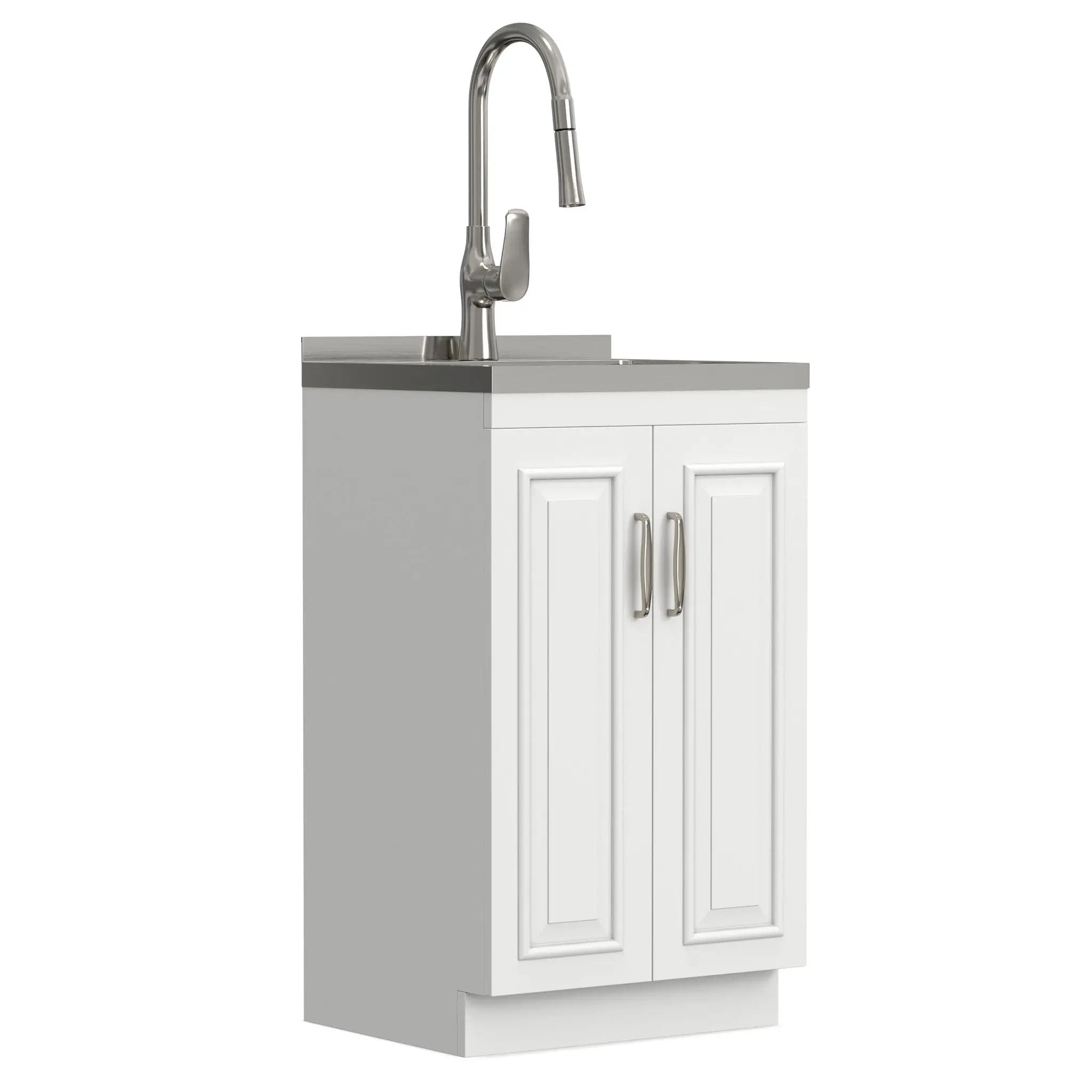 Darwin - Deluxe Laundry Cabinet With Pull-Out Faucet And Stainless Steel Sink by Unique Piece Furniture