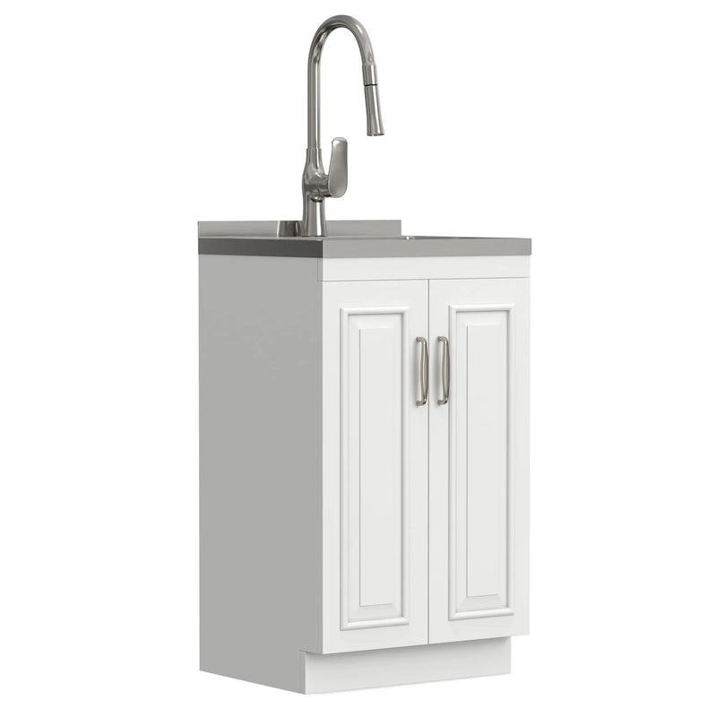 Darwin - Deluxe Laundry Cabinet With Pull-Out Faucet And Stainless Steel Sink by Unique Piece Furniture