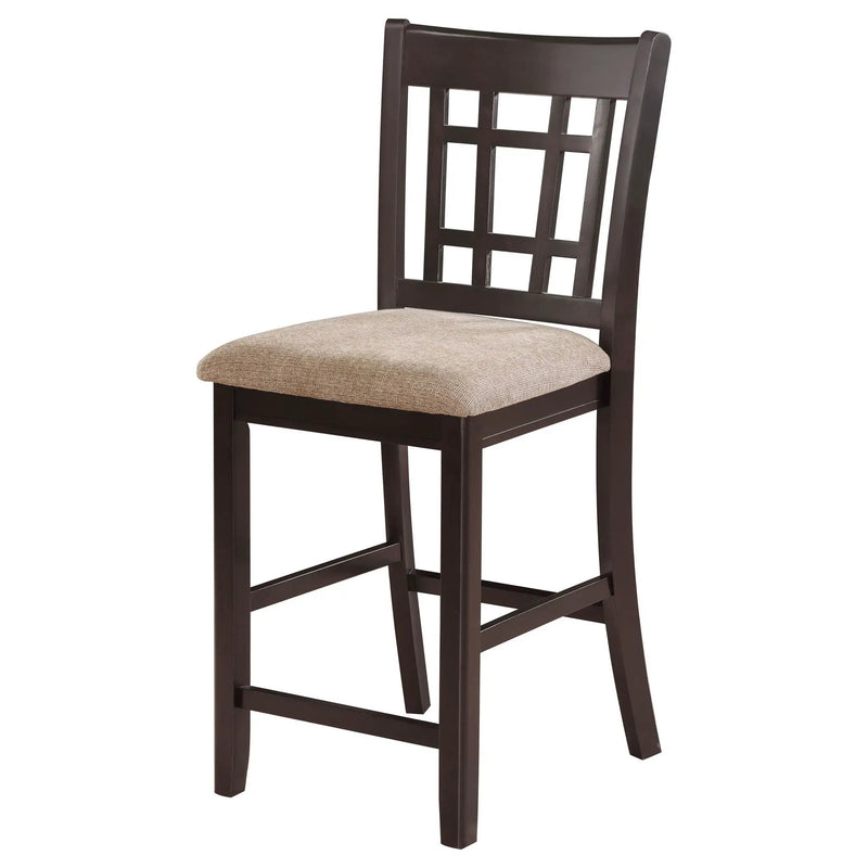 Lavon Wood Counter Height Dining Chair Tan and Espresso (Set of 2) by Unique Piece Furniture