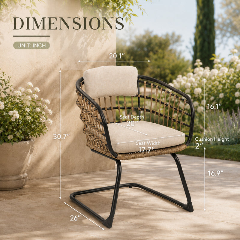 Wicker Dining Chair Set of 2 by HouseOfZazla