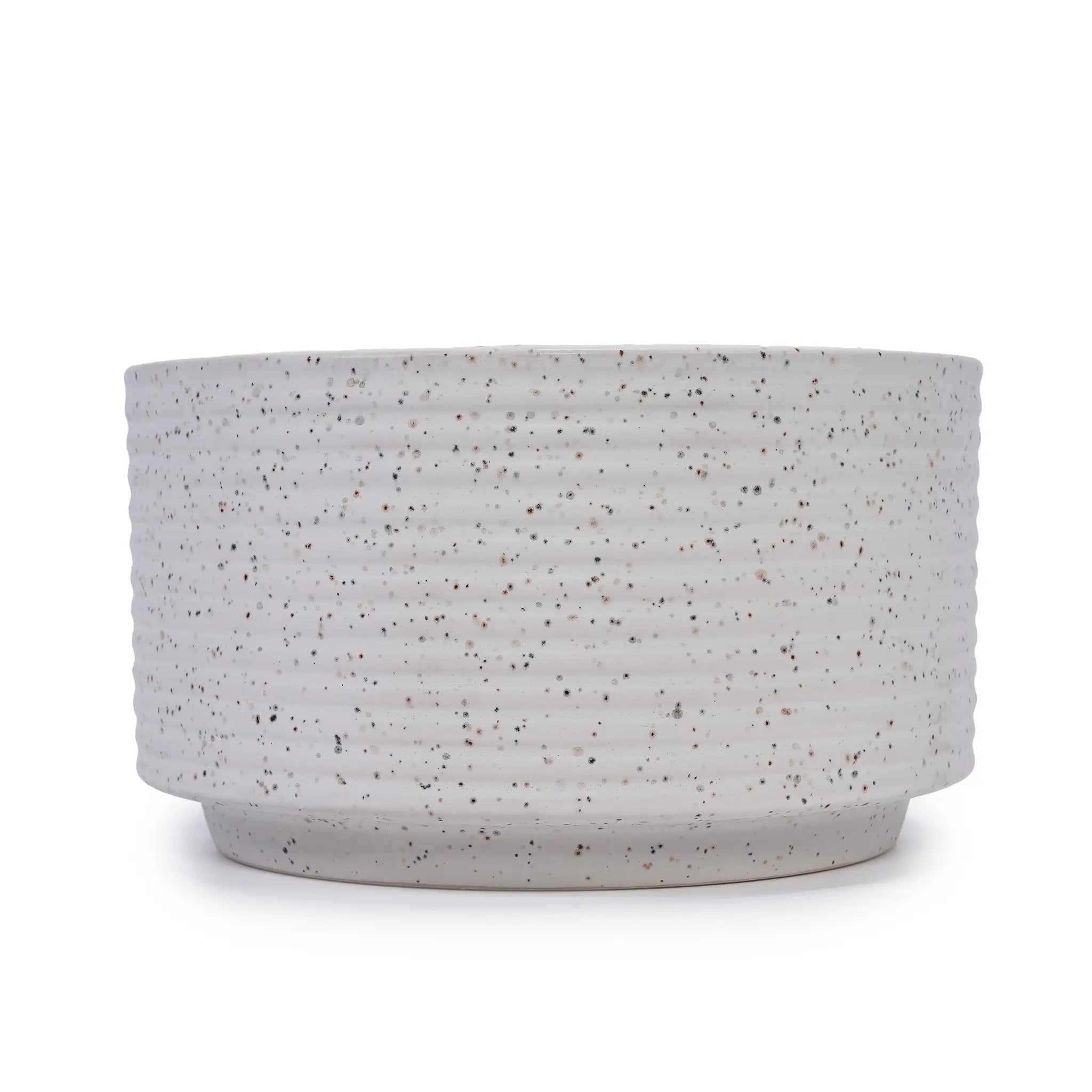 2 Pieces Ceramic Flowerpot Set, Milk White by HouseOfZazla