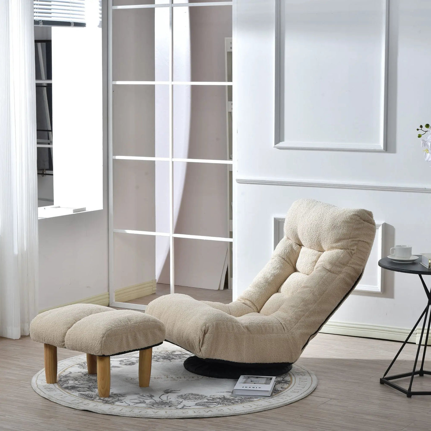 Adjustable Japanese Reclining Floor Chair Sofa With Metal Frame For Living Room by HouseOfZazla