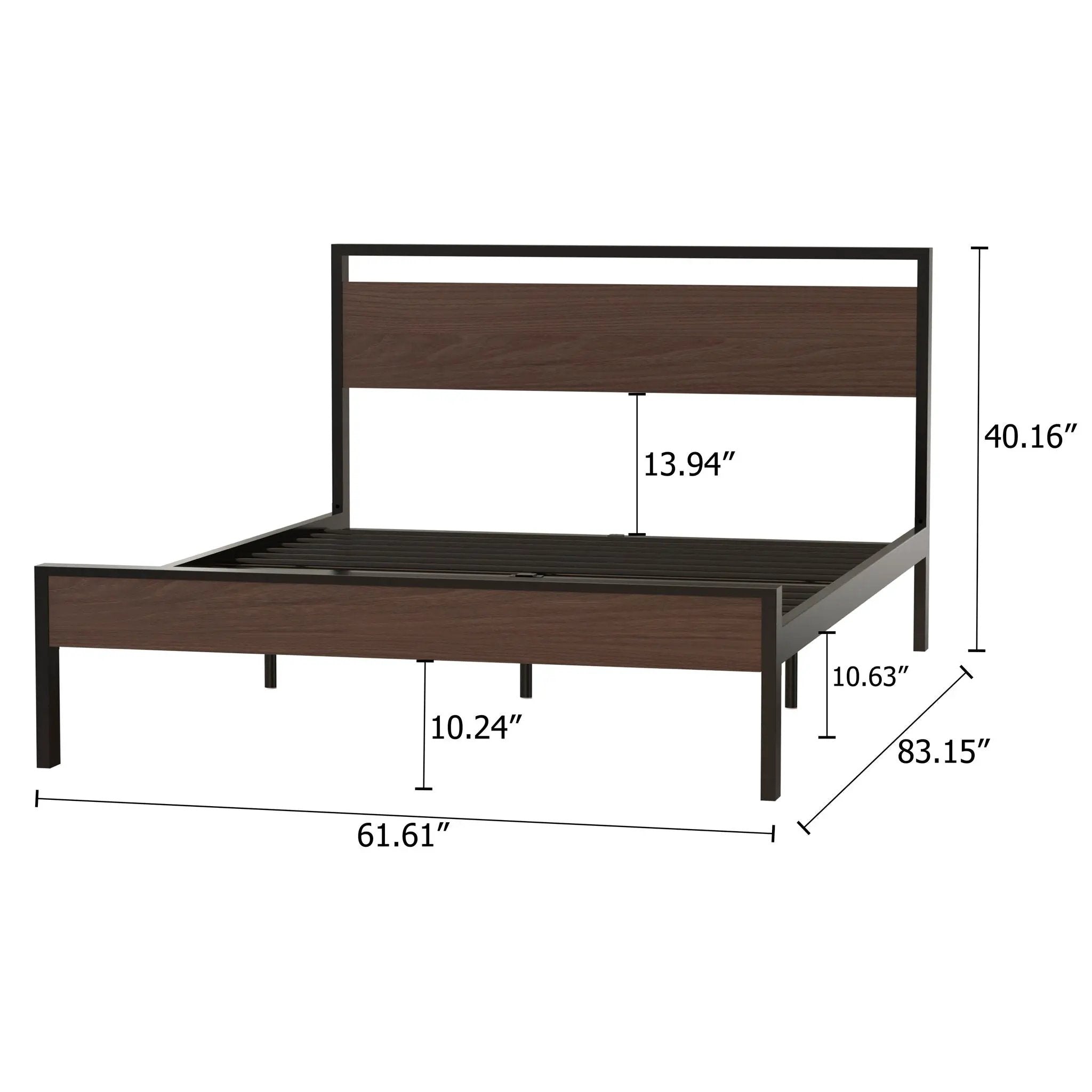 Ceres - Metal Bed With Wood Headboard & Footboard by Unique Piece Furniture