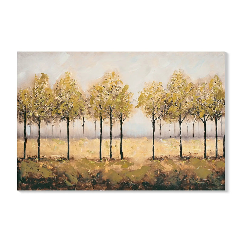 Wall Art Decor Canvas Print Autumn Embellishments Plant Forest Abstract Tree - Tan Leaves by HouseOfZazla