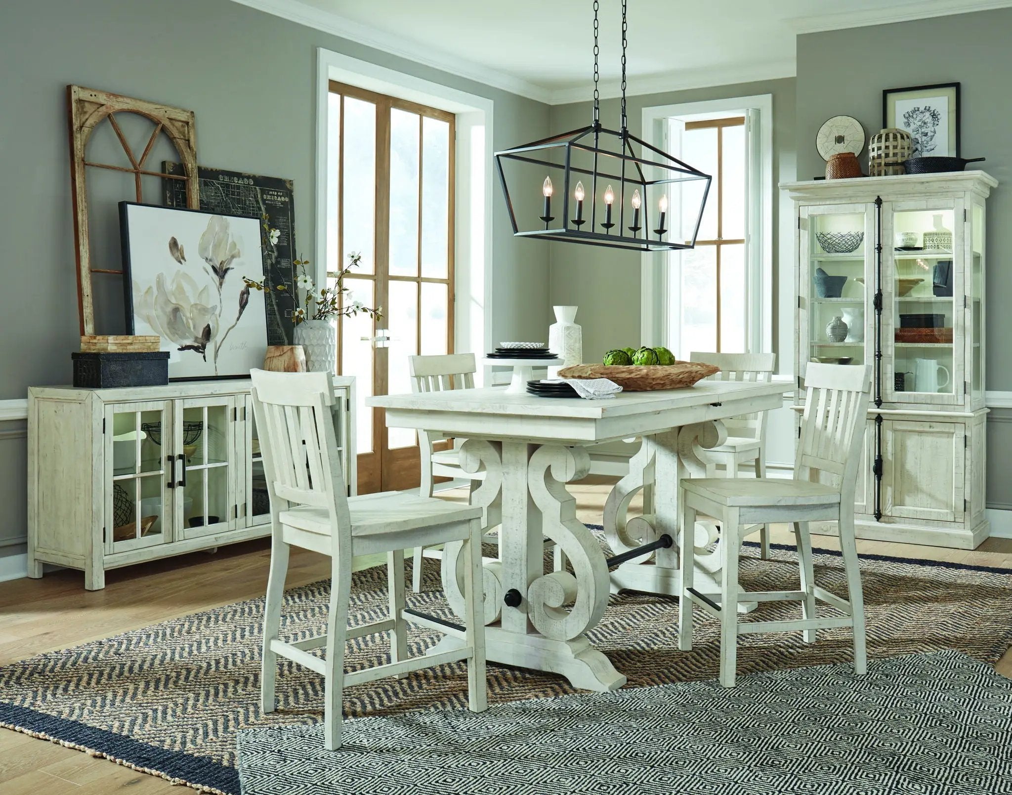 Bronwyn - Rectangular Counter Dining Table - Alabaster by Unique Piece Furniture