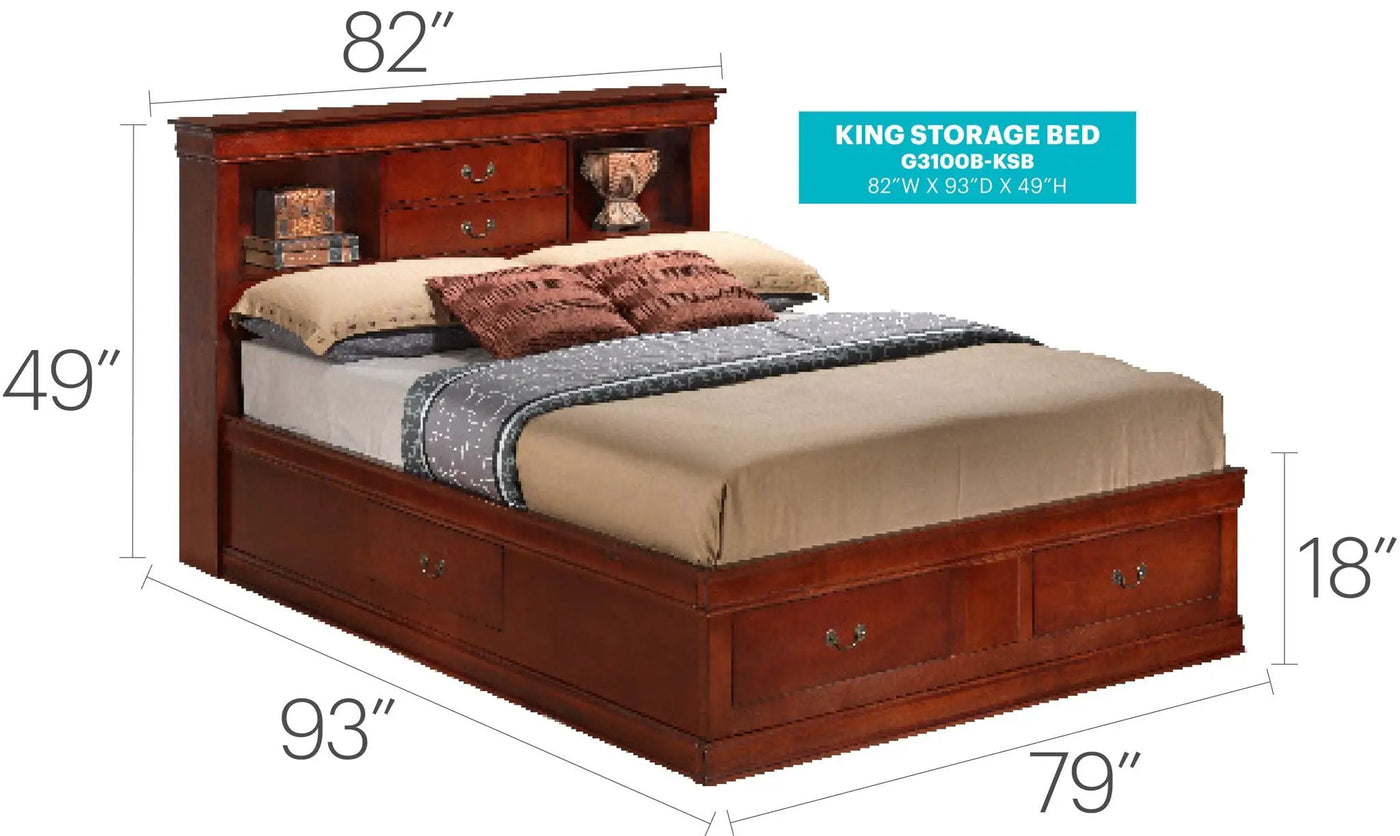 Traditional Style Bookcase Storage Bed by HouseOfZazla