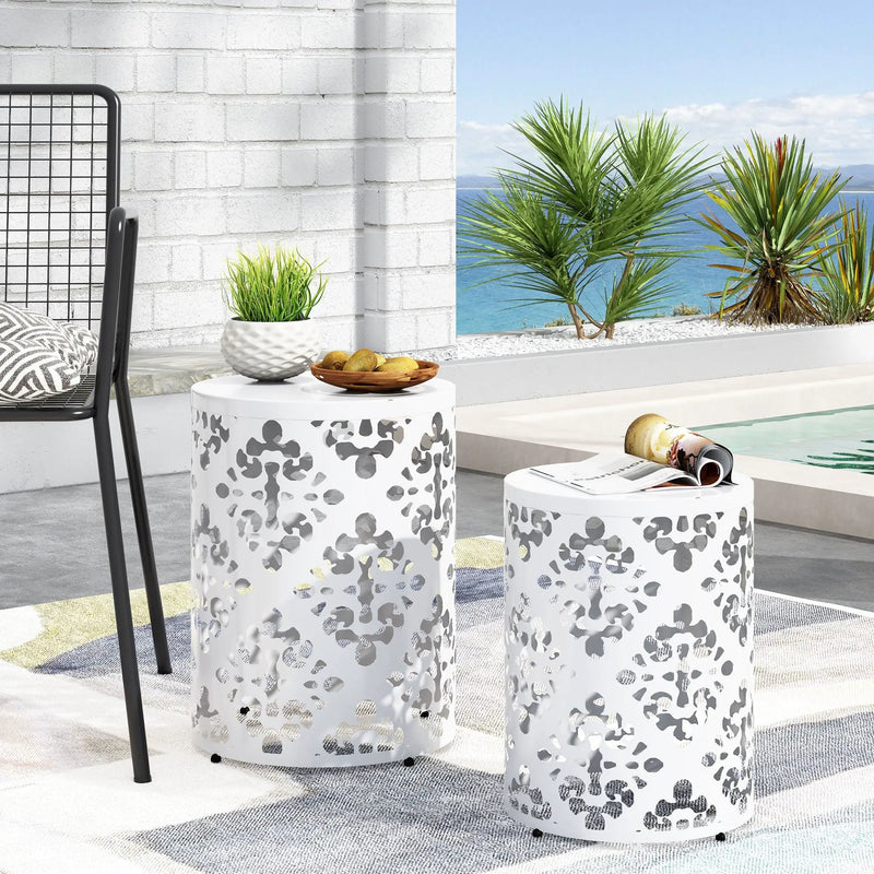 Outdoor Metal Modern Design End Table by HouseOfZazla
