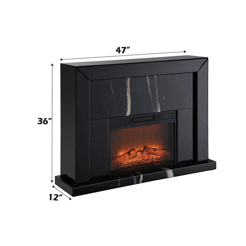Drisana - Fireplace - Black Mirrored by Unique Piece Furniture