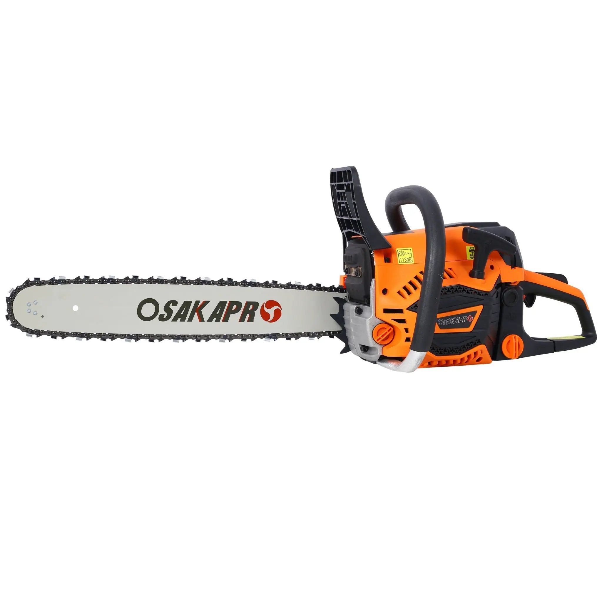 62Cc Gas Powered 20" Chainsaw with Aluminium Body - Orange by HouseOfZazla