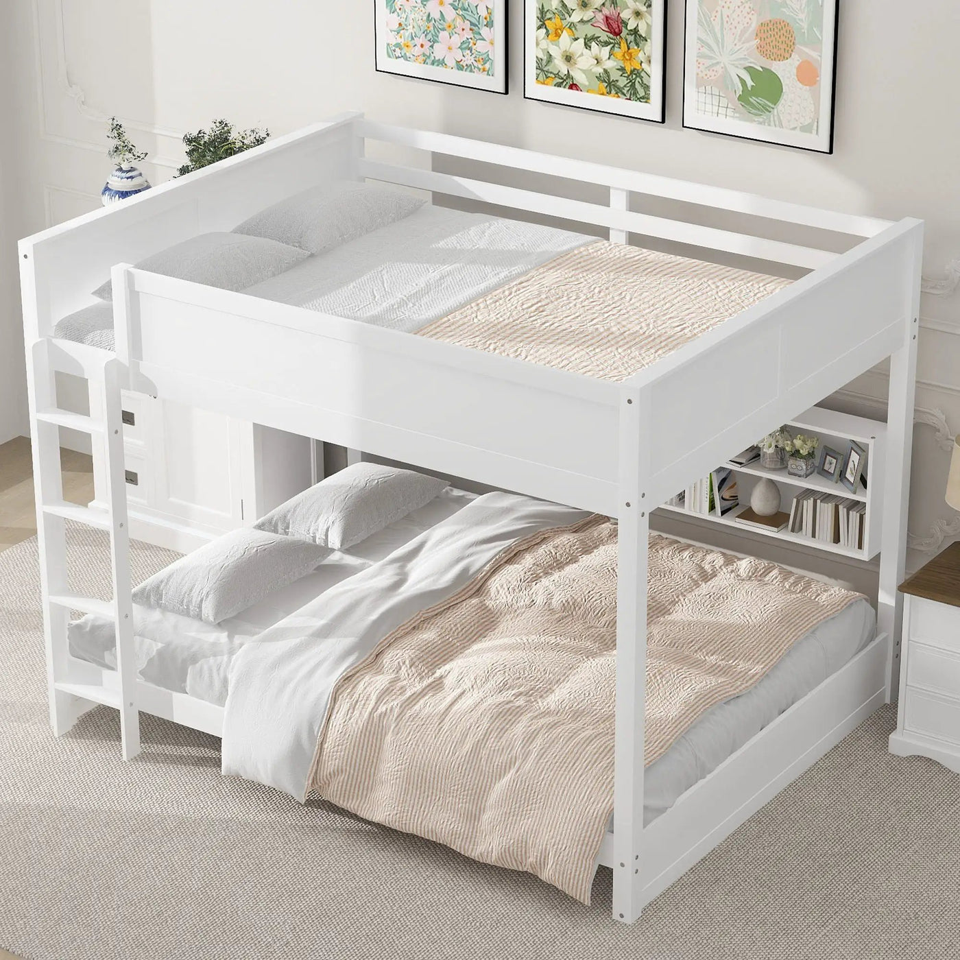Bunk Bed With Storage Cabinets And USB Ports by HouseOfZazla