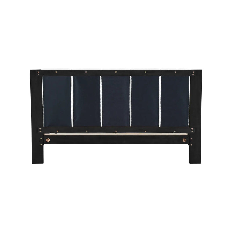 Queen Size Bed Frame in Black & White Pine by HouseOfZazla