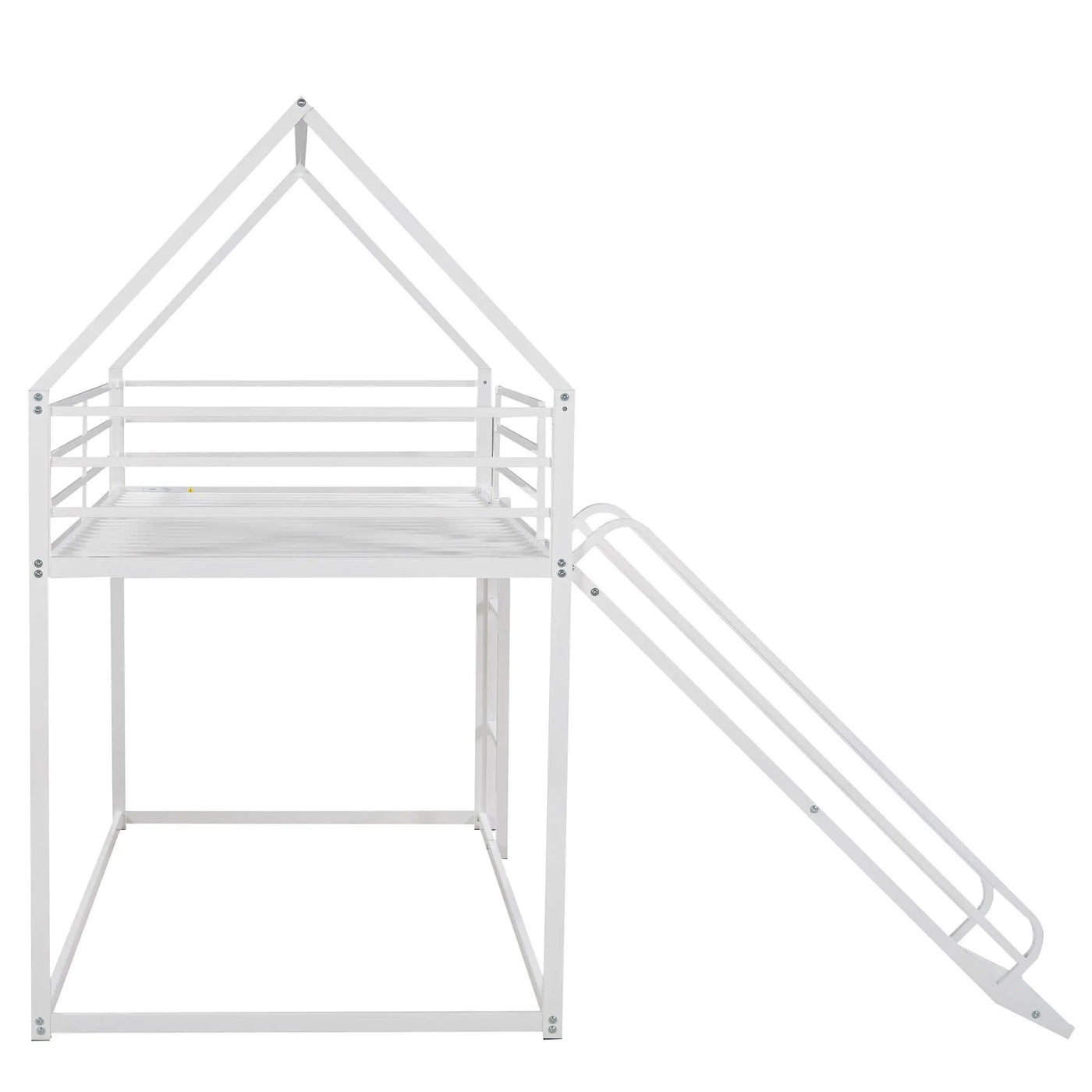 Twin Over Twin House Bunk Bed With Ladder And Slide by Unique Piece Furniture